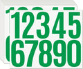 10 Sheets Vinyl Mailbox Number Stickers - Self-Adhesive Address Labels for Cars, House Doors, Windows & Metal Mailboxes (Green, 3 inch)