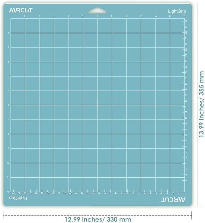 AIRCUT Light Grip Cutting mat for Cricut Maker 3/Maker 4/Maker/Explore 3/4/Air 2/Air/One(12x12 Inch, 3 Mats) Light Adhesive Sticky Blue Quilting Cricket Cutting Mats Replacement Accessories for Cricut