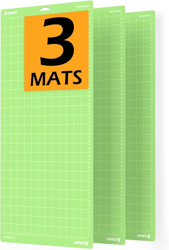 XINART Cutting Mats for Cricut Maker 3/Maker/Explore 3/Air 2,12x24 Inch Green StandardGrip Quilting Replacement Cut Mat Compitable with Cricut Machines