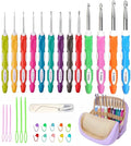 Novelchet Ergonomic Crochet Hooks Set, 13 Sizes Crochet Needles for Beginners with Case 2mm(B)-10mm(N)