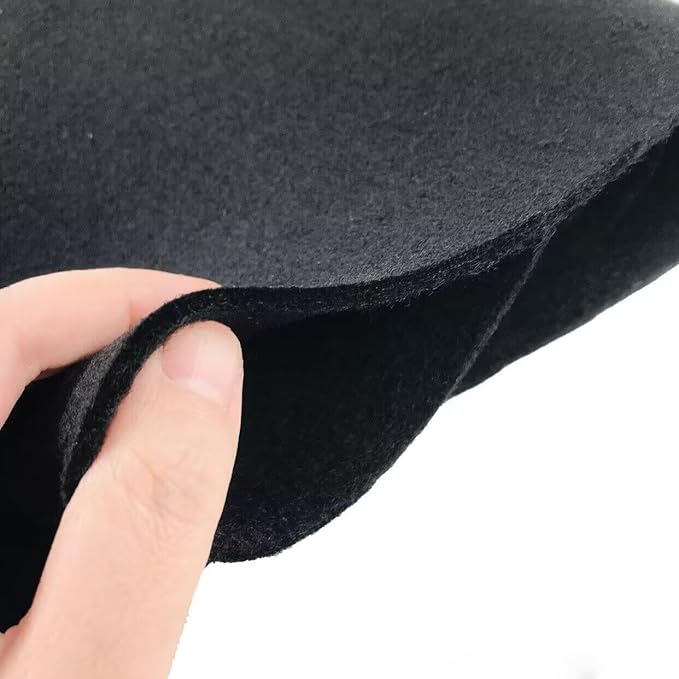 YYCRAFT Stiff Felt Sheets Thick Felt 9 Inch X 12 Inch - 12 Pcs Pack, Black