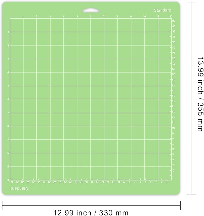 Gwybkq Cutting Mat 12x12 Inch 3 Mats, Compatible With Cricut Explore Air 2/Maker/Maker 3 Adhesive Sticky Standard Green Grip Cutting Mats Replacement Accessories for Crafts