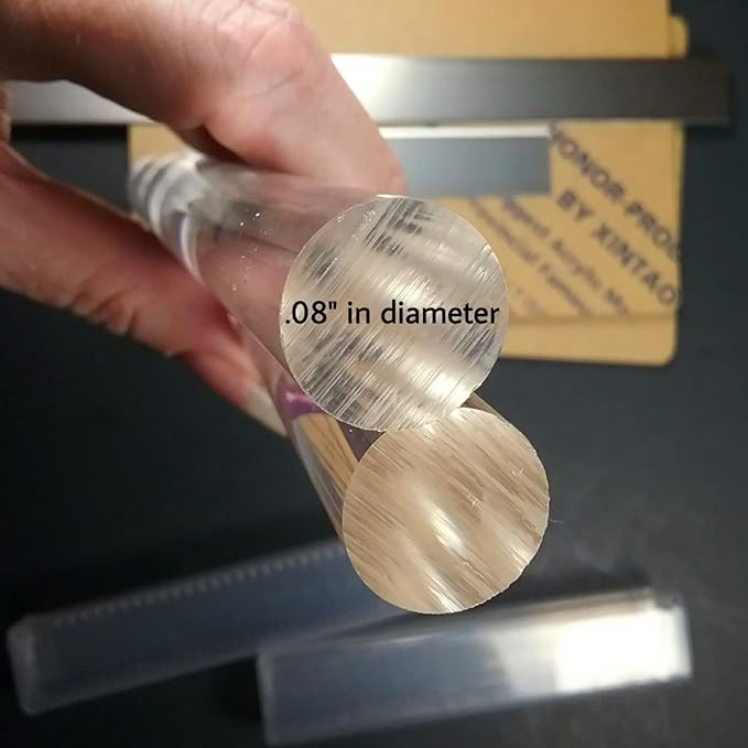 DIYOOHOMY 2Pcs Polymer Clay Roller Tools, Acrylic Rolling Pin with Thickness Rings Kit, Air Dry Clay Tools Clear Slab Roller Supplies