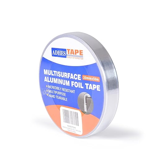 ADHES TAPE Aluminum Foil Tape, Heat Resistant, Waterproof, 0.78 inch x164 Feet, for HVAC, Repair, Sealing, Insulation
