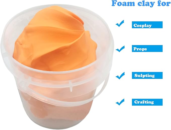 Air Dry Modeling Clay 10.5 oz Ultra Light Soft Magic Clay DIY Molding Dough Primary Colors for Kids Art Craft Kit Orange