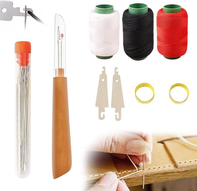 37PCS Sewing Tool Set, Needles Thread Hand Repair Tools, Multi-Purpose Needle and Thread Kit, Portable DIY Hand Made Craft Set, Sewing Working Kit for Beginners, Sew Supplies Gifts (34 Pcs)
