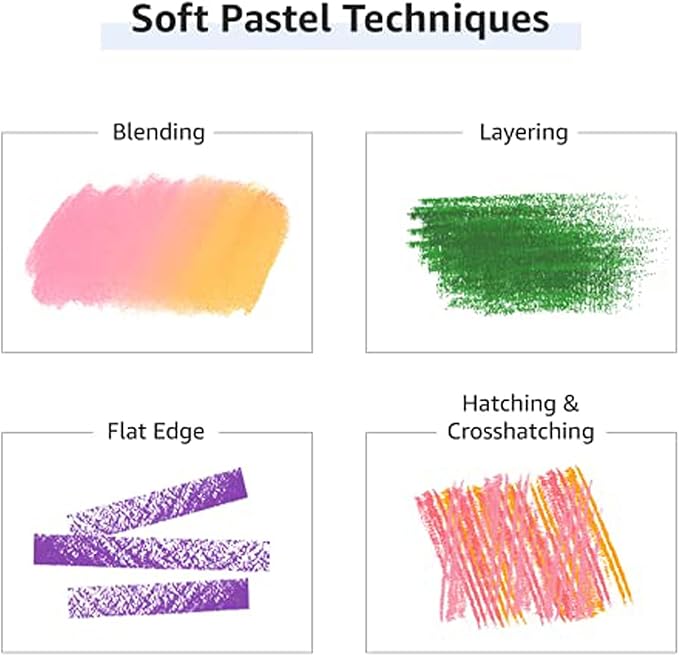 Non Toxic Soft Square Chalk Pastels Set of 64 Assorted Colors +(Pastel Holder 2pcs)/ Drawing Pastels, Soft Pastels Set For Artists