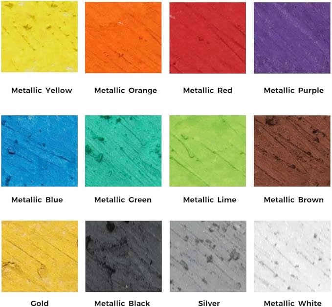 Mont Marte Metallic Oil Pastels Signature 12pc, Assorted Metallic Colors, Vibrant and Buttery, Versatile Art Pastels for Blending, Layering & Shading, Ideal for Art, Craft, Coloring and Sketching