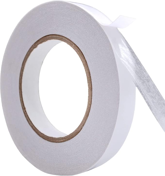 WOD DCTT32W Double Sided Adhesive Tissue Craft Tape - 1/2 inch x 55 yds. Acid Free, Permanent, & Heat Resitant - for Scrapbooking Paper, Cards, Origami, Ribbon, Glitter, and Boxes