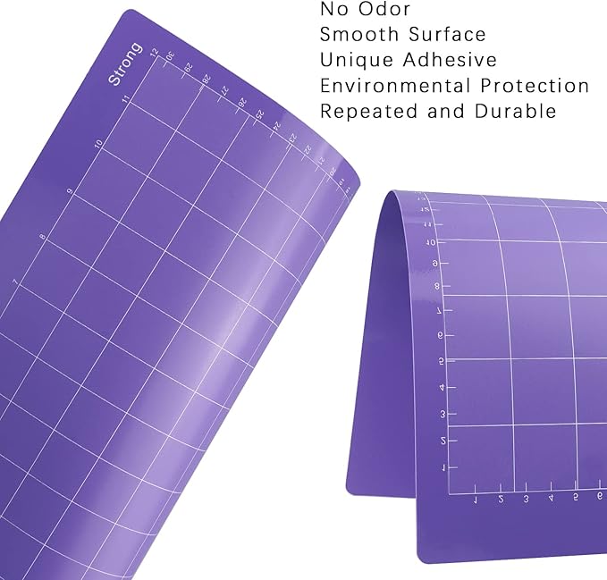 Gwybkq Cutting Mat, Compatible with Cricut Explore Air 2/Maker 6 Pack Strong 12x12 Purple Adhesive Sticky Non-Slip Cut Mats for Silhouette Cameo 4/3/2/1 Replacement Accessories for Crafts