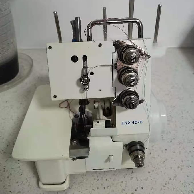 110V Sergers Overlock Sewing Machine Four lines, DP5 * 80-95, 1200 Stitches/Minute, with Foot Controller 80W Household Four-Thread Overlocking Machine (US Stock)