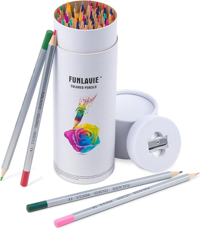 48 Colored Pencils for Adult Coloring Books,Soft Core Coloring Set,Premium Professional Drawing Pencils for sketching & Painting, Art Supplies for Artists,Oil-Based with Sharpener