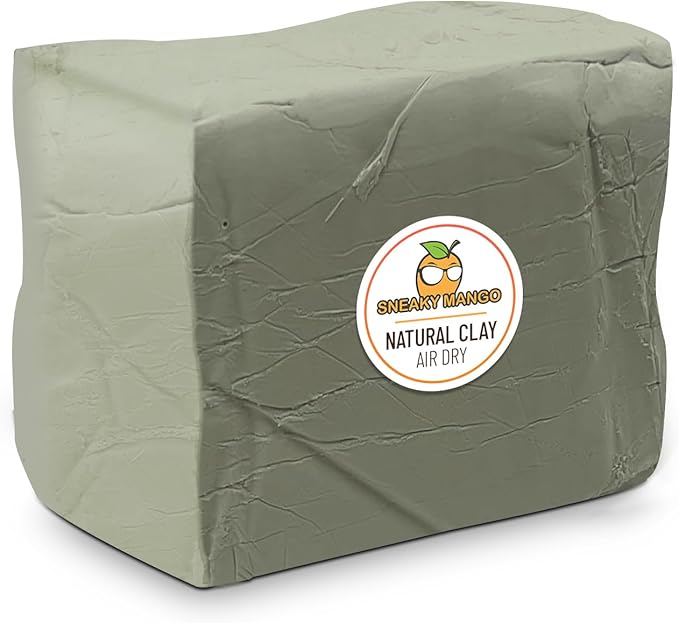 10 Pound Air Dry Natural Clay - Great for Molding & Sculpting - Great for Kids & Adults of All Skill Levels - Perfect for Arts & Crafts (White, 10 Pounds)