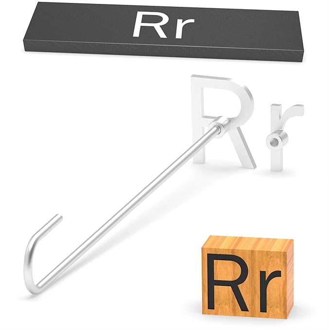2Pcs Mini 2" Branding Irons, Alphabet Custom Wood Branding Iron Personalized for Wood Working, Leather Hats, Felt, Cowhide, BBQ & Bread Logo, Steak Branding Iron for Food (R r)