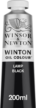 Winsor & Newton Winton Oil Color, 200ml (6.75-oz) Tube, Lamp Black