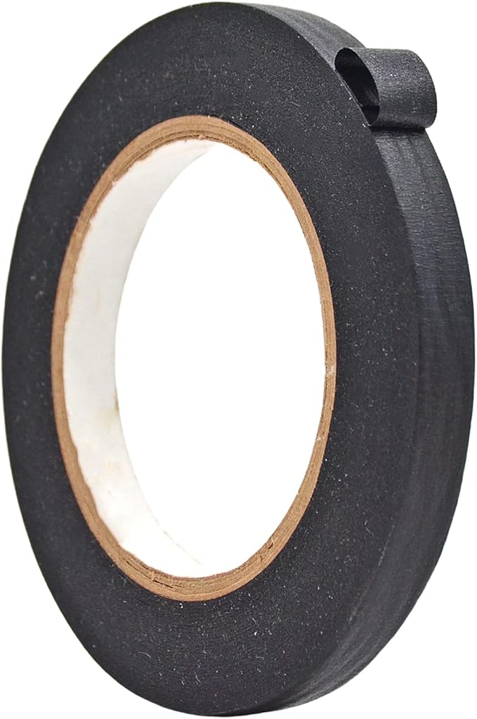 WOD MTC5 Colored Masking Tape, Black, 1/2 inch x 60 yds. Colorful Teacher Painters Tape for Fun DIY Art & Crafts, Lab Labeling, Writable & Classroom Decorations
