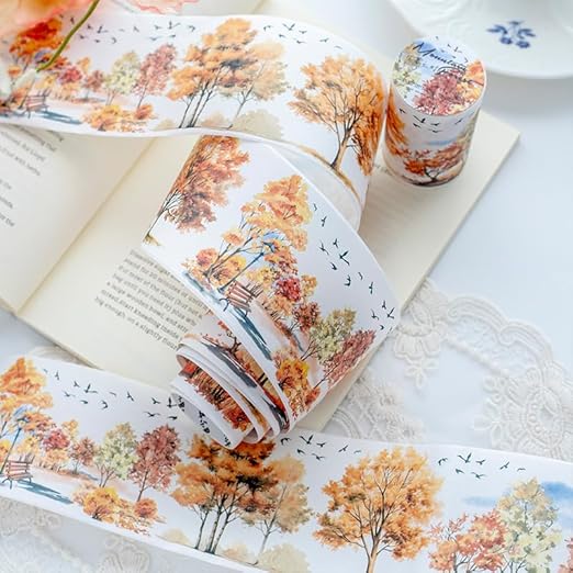 Alideco 6pcs Decorative Adhesive Tapes Landscape Gardening Washi Tape Great for Bullet Journal Supplies, Arts, Scrapbook, DIY Crafts, Planners (manbushanlin)