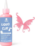 Liquid Polymer Clay Pink 4.2oz, Liquid Clay for Polymer Clay Oven-Bake, for DIY Enthusiasts, Easy to Shape & Multi-Mold Compatible