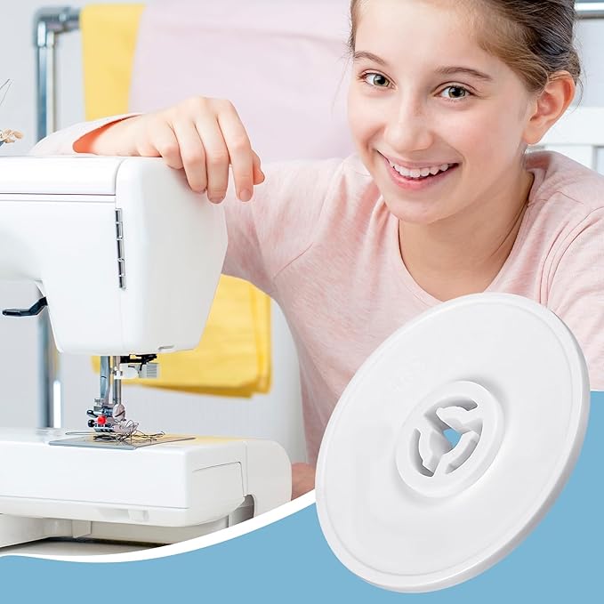 Riceshoot 15 Pcs Spool Cap Sewing Machine Pin Cap Small Medium Large Replacement Spool Cover White Sewing Replacement Parts Accessories 45 Mm, 35 mm and 25 mm