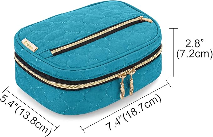 Yarwo Crochet Hook Case, Travel Organizer Bag for Crochet Hooks, Aluminum Crochet Hooks, and Crochet Supplies, Teal (Bag Only)