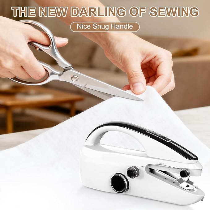 Handheld Sewing Machine, Portable Hand Sewing Machine with Sewing Kit, Dual Speeds, Easy to Use for Adults and Beginners, Ideal for Sewing Clothes, Fabrics and DIY