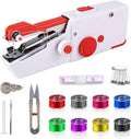 Handheld Sewing Machine, Hand Sewing Machine, Portable and Easy-to-Use, Battery and USB Operated, Ideal for Beginners and Home Use White