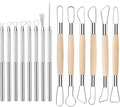 SHENOMAD 14PCS Clay Tools Kit Pottery Modeling Ceramics Polymer Tools Set for Air Dry Clay Carving Molding Pottery Crafting Beginners