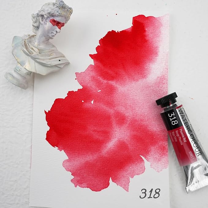 PHOENIX Professional Watercolor Paint Single Tube - 0.47 Fl Oz / 14ml - Phoenix Red