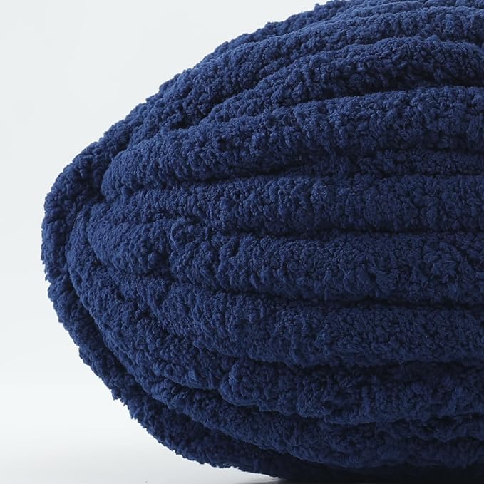Chunky Yarn for Hand Knitting, No7 Thick Yarn, 250Grams 32Yards, Pack of 4, Perfect for Knitters and Crafters (Navy Blue)