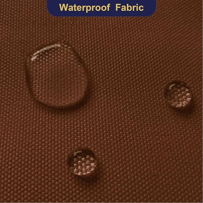 Waterproof Canvas Fabric by The Yard 600D Upholstery Cordura Fabric 58" Wide for Chairs Indoor Outdoor Water Resistant Canvas Polyester Material Sewing DIY Cloth, 1 Yard Brown