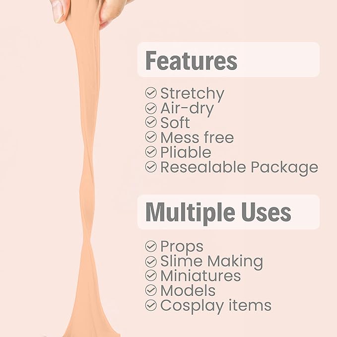 BOHS Peach Modeling Foam Clay - 1.1 Lbs, Squishy,Soft, Air Dry -for Flower Mirror,Cosplay,Fake Bake, Slime Supplies-500g