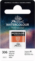 PHOENIX Professional Watercolor Paint - Single Watercolor Half Pan - Light Red 306