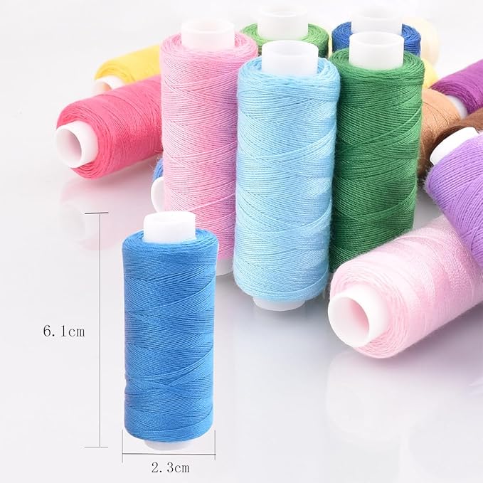 Sewing Thread Kit 30 Colors Polyester 250 Yard Each Spools Sewing Threads Embroidery Machine Thread Quilting Thread for Hand Sewing/Machine Sewing