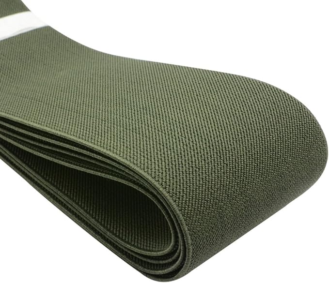 Strapcrafts 3-Inch Wide by 2-Yard Colored Woven Elastic Band,Army Green 13070