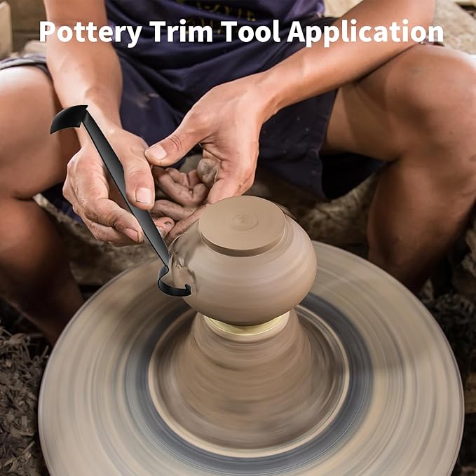 Double-Ended Pottery Trimming Tools for Clay and Ceramic Trim, Versatile Sharpened Pottery Tool for Ceramic Trimming Carving Sculpting, Potterys and Clay Artists Supplies