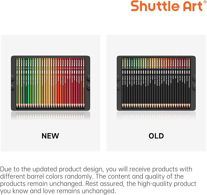 Shuttle Art 60 Metallic Colored Pencils, Colored Pencils for Adult Coloring, Soft Core Coloring Pencil in Gift Tin Box, Drawing Pencil for Kids Adults Beginners Artists Drawing Sketching