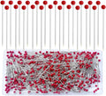 Sunenlyst 500 PCS Sewing Pins, 1.75IN Quilting Pins Long Red Glass Ball Head Straight Pins for Fabric, Stainless Steel Dressmaker for Sewing, Crafts, Jewelry Making, DIY