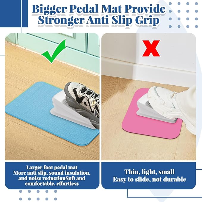 2 Pcs Sewing Machine Muffling Mat Pedal Sewing Mat Reduce Vibrations Noise No Slip Machine Accessories for Quilting (15'' X 20'' and 9'' X 14'',Sky Blue)