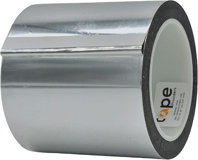 MAT Metalized Polyester Mylar Film Tape, Silver - 4 inch x 72 yds. Decor Tape for Detailing Accent Wall, Graphic Arts, Car and Boat Trim - Vibrant Mirror Like Finish