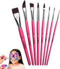 Face Paint Brush Set, 8pcs Artist Brushes for Body Face Painting,Acrylic Painting Watercolor Oil Gouache – Perfect for Artists, Performers, Party Makeup