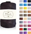 Maxee Premium Polyester Macrame Cord 3 mm × 218 yd,3mm 100% Polypropylene Macrame Cord,Ideal for Crochet, Wall Hangers, Bags, Rugs & DIY Crafts(Black Coffee)