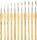 11 Pcs Miniature Paint Brush Set,Small Brushes for Fine Detail & Art Painting Brushes for Acrylic, Watercolor, Oil, Models,Face, Paint by Number, Figurine Crafts