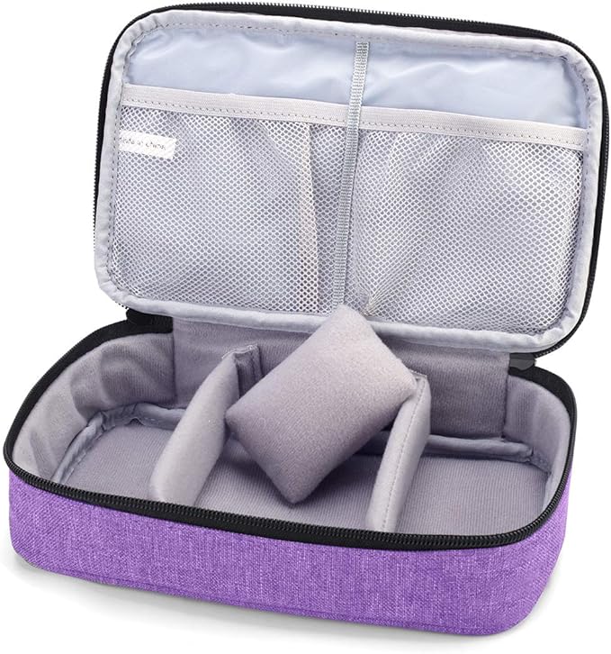 Luxja Sewing Accessories Organizer, Double-Layer Sewing Supplies Organizer for Needles, Scissors, Measuring Tape, Thread and Other Sewing Tools (NO Accessories Included), Purple