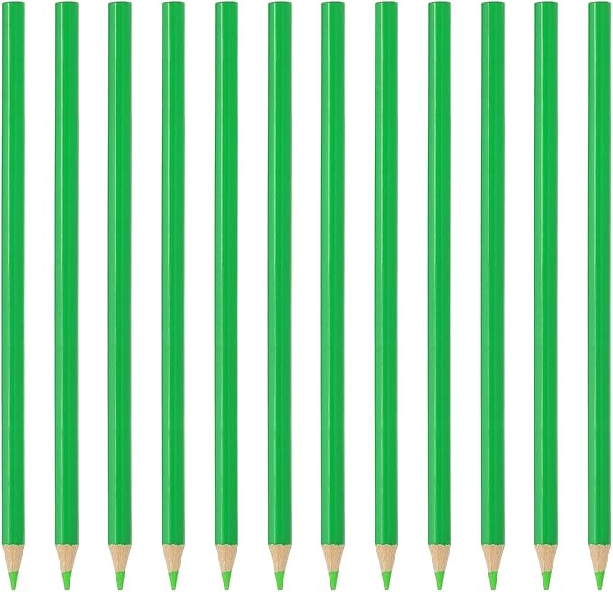 PATIKIL Yellow Green Colored Pencils Set, 12Pcs Oil Color Pencils Wooden Coloring Drawing Pencil for Artists Art Painting