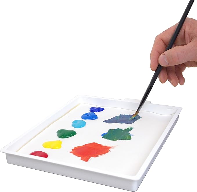 Masterson Sta-Wet Handy Palette Bundled Set, with 30 Acrylic Paper Refill Sheets, 8.5in x 7in Airtight Wet Painting Palette, Keeps Wet Paint Fresh for Days, Made in USA
