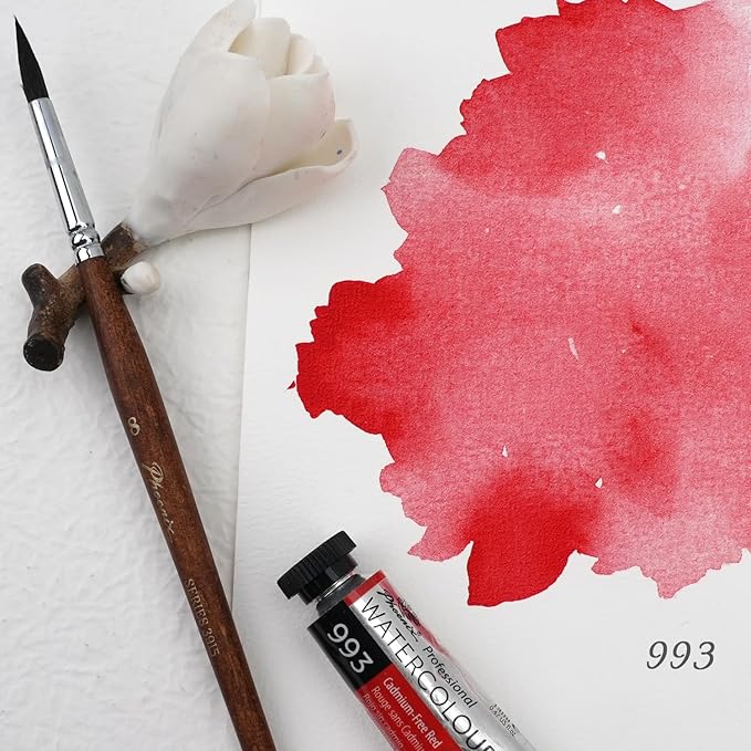 PHOENIX Professional Watercolor Paint Single Tube - 0.47 Fl Oz / 14ml - Cadmium-Free Red