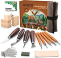 Wood Craving Kit,23Pcs Wood Craving Tools Include 4PCS Carving Knives,5PCS Detail Knives, 9PCS Blocks, Cut-Proof Gloves,Packaging, Beginner’s Guide,Whittling Kit for Kids and Adults Beginners.