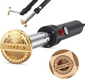 Terwex Custom Electric Branding Iron for Wood, Black Temperature-Controlled Wood Branding Iron Personalized Metal Stamp, Logo Branding Irons Letter Stamp for Leather Food, Woodworking Tools(2")