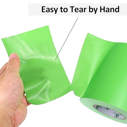 BOMEI PACK 6inch Wide Green Duct Tape, Heavy Duty Strong Waterproof Industrial Color Duct Tape 9.0mil x 6inch x 60yds for Crafts, Home Improvement, Repairs, & Projects