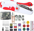 Mini Handheld Sewing Machine, Small Portable Electric Sewing Machine for Adults Beginners, Easy to Use Quick Stitch for DIY Clothing, Fabrics, Curtains, Home & Travel